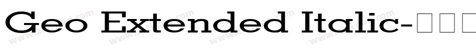 Geo Extended Italic字体转换